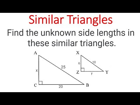 SIMILAR TRIANGLES: Finding Unknown Side Lengths In Triangles