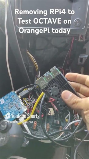 Swapping from RaspPi to OrangePi to test our Software #Octave #WayBetterEngineering #SolarYaris