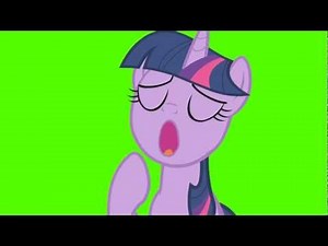 Twilight Sparkle Smiles, Yawns, and Speaks - Green Screen Ponies