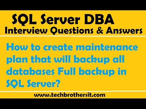 How to create maintenance plan that will backup all databases Full backup in SQL Server