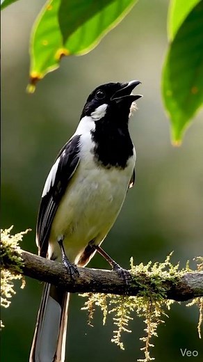 Black and White Songbird Singing Beautifully | Oriental Magpie Robin #birds #birdsong #birdsounds