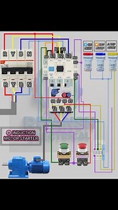 80K views · 1K reactions | 3 Phase Induction Motor Starter Wiring | Complete Control & Protection #ElectricalWiring #3PhaseMotor #InductionMotor #MotorStarter #ContactorWiring #OverloadRelay #IndustrialElectrical #ElectricianLife #ElectricalWork #PanelWiring #MotorControl #TechVideo #TrendingVideo #ViralVideo #Engineering | technical golu | Facebook
