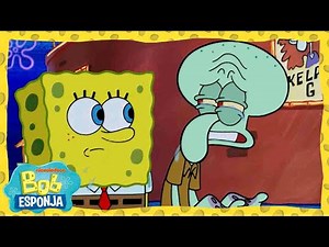 Bob Esponja | O Lula Molusco conhece seu ÍDOLO | Nickelodeon | Bob Esponja em Português