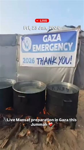 Support ongoing food distributions via : https://tinyurl.com/2x5fpesk 🚨Live from Gaza this Jummah. Behind the scenes, our teams are preparing mansaf step by step, from the early stages of cooking to getting everything ready for today’s distribution. This is the work before the distribution. And it’s happening right now on the ground. 100% Donation Policy #MATW #MATWProject #LiveFromGaza | MATW Project