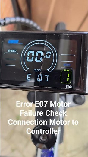 Ebike E07 Error How to Fix