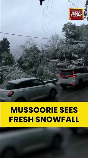 Fresh Snowfall Blankets Mussoorie Hills | #Mussoorie #Snowfall #Uttarakhand #WinterInIndia #Weather