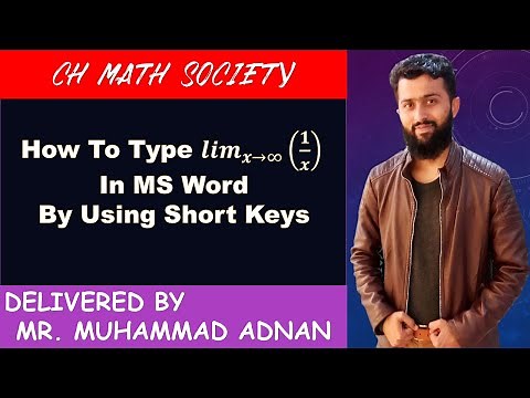 How To Write Limit Sign in MS Word