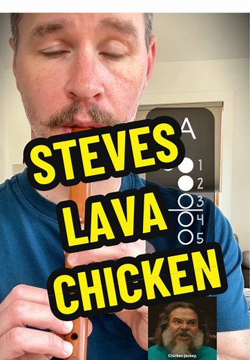 Kaseys Music Method (@kaseysmusicmethod) - Steve's Lava Chicken Minecraft Recorder Tutorial
