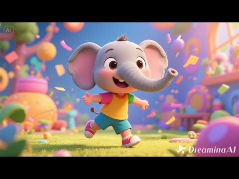 Stomp with Elephant Feet | Fun Elephant Nursery Rhyme for Kids | Sing Along Movement Song
