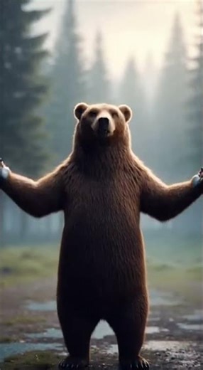 The Bear Who Loves Dancing in the Rain—Pure Joy!