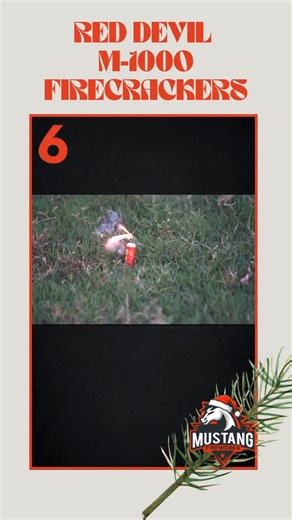 Mustang Fireworks | Houston, TX on Instagram: "DAY 6: RED DEVIL M-1000 FIRECRACKERS Maximum blast. Super loud. SLOW MO VIDEO 💥🧨"