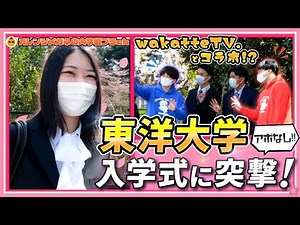 【東洋大学】入学式にwakatte.TV参上！やっぱり凄かった…