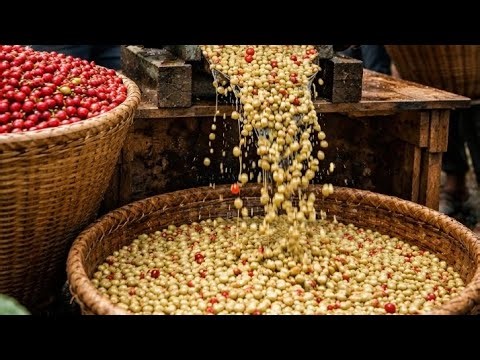Collecting coffee beans using pulper machine || #coffee #arakutribalculture #paderu# famous world