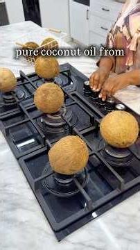 HOW TO MAKE NATURAL COCONUT OIL FROM SCRATCH 🥥🌴