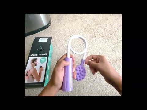 Upgraded Curved Back Scratcher for Women Men, 360° Flexible Bendable