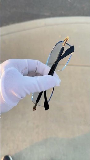 Custom • Gucci GG1221O with Blue Gradient Faceted Prescription Lenses