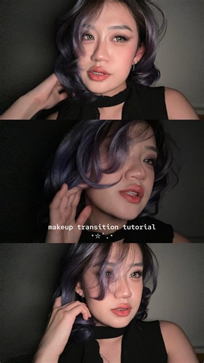 Paula ☾ on Instagram: "Transition tutorial on how i did this makeup transition 😌✨ #makeuplook #darkfemininemakeup #makeuptransition"