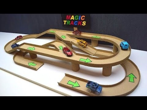 DIY Magic track with magic cars out of cardboard