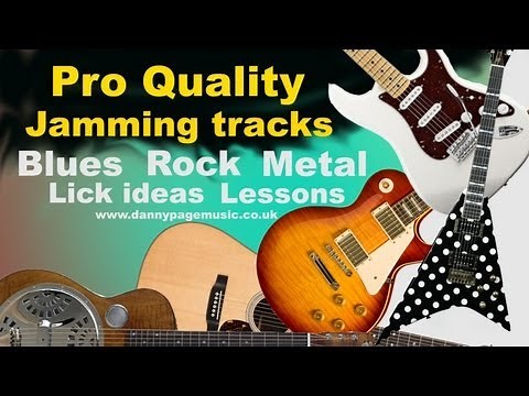 Slow blues backing track in Dm with lick and scale suggestions.