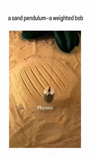 𝐘α𝗏𝗂 on Instagram: "The post features a 62-second video of a sand pendulum—a weighted bob suspended on a string swinging over a tray of fine sand—creating mesmerizing, interlocking wave patterns that visualize simple harmonic motion in two dimensions. (wargapusing), it has amassed 2.4 million views and 2,423 likes within two weeks, sparking enthusiastic replies in Indonesian and English praising the beauty of physics demonstrations. These patterns, known as Lissajous curves, stem from 19th-ce