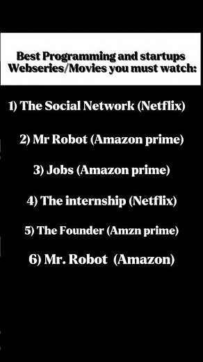 Top 7 Programming & Startup Web Series/Movies You Must Watch! 💻🚀