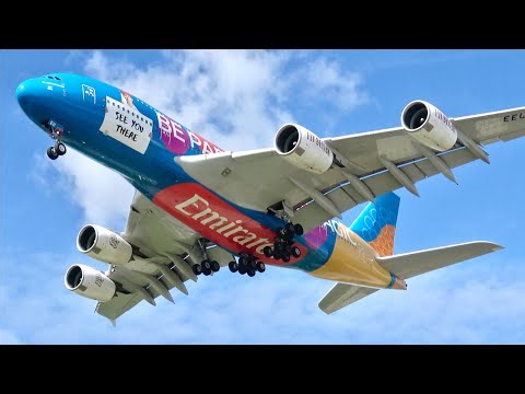 [4K] Plane Spotting at Schiphol Airport - Strong winds on Arrival - A380, A350, B777, B787 & More!