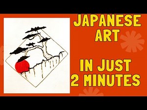 How to draw Japanese landscape painting very easy||step by step for beginners