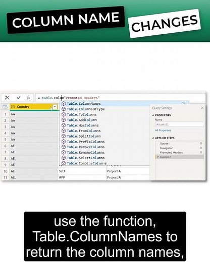 Column Name Changes in Power BI #Shorts