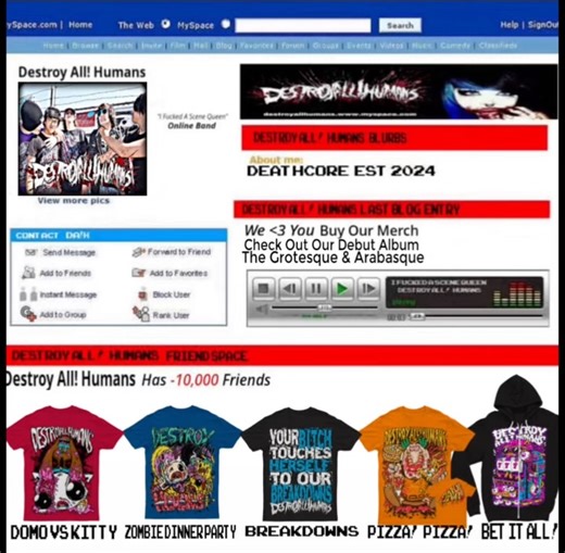 Destroy All! Humans | FALL MERCH PRE-ORDERS ARE NOW LIVE!! If you couldn’t make it out to our first tour, we have the Domo Vs. Hello Kitty shirt plus other... | Instagram