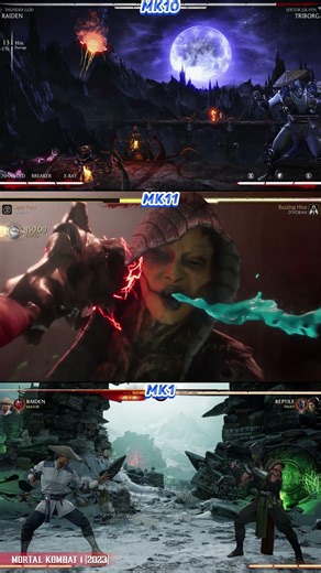 RAIDEN Epic X-Ray 💀 MK10 vs MK11 vs MK1 ⚔️ Which One Looks More Brutal? 😱🔥