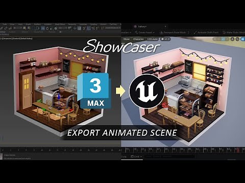 Bake Animated Scene & Export it to Unreal Engine with Showcaser! | 3dsMax Tutorial