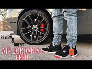 2019 Air Jordan 4 Bred Review and On Feet(SNKRS APP SHOCK DROP)