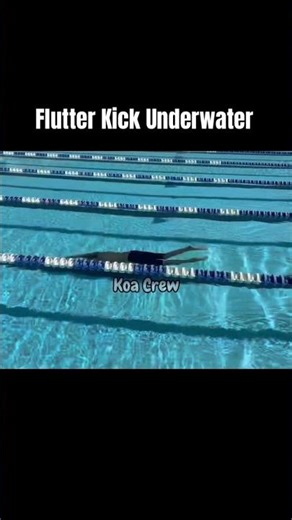 Flutter kick underwater in one breath