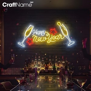Happy New Year Neon Sign for Restaurant Wall Art, 2025 New Year Party Decor, Bar Pub Office Business Decoration - Etsy
