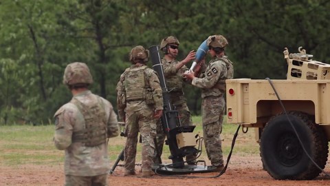 US Army During Mortar Competition