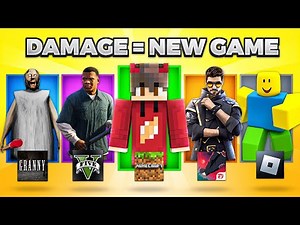 Minecraft But If I Take Damage I Switch Games..!