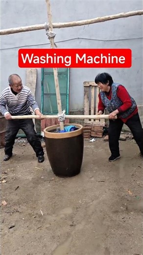 A top-loading washing machine powered by human effort #washingmachine