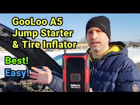 Best, Easy & Fast Car Jump Starter + Tire Inflator A5 by GooLoo! DIY, How To Use and Review! 🚘