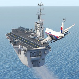 2.6M views · 33K reactions | Boeing 747 Emergency landing On Aircraft Carrier | Mr OP Gaming | Facebook
