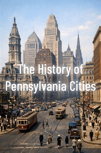 The History of Pennsylvania Cities! KEYSTONE STATE! 🔑 #history #america #city #pennsylvania #evolution @Pittsburgh Magazine @Philadelphia News
