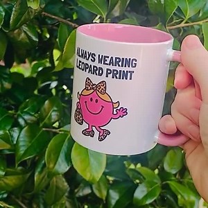 Always Wearing Leopard Print Mug & Coaster - Fashion Gift - Leopard Print Lover - Cute Cartoon Handmade Mugs UK - Etsy UK