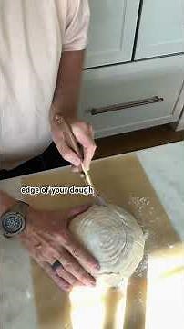 How to score simple rustic designs into sourdough bread