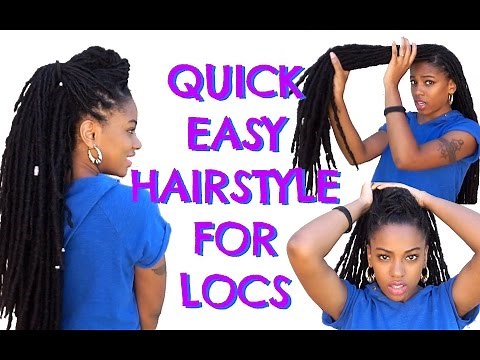 Quick easy hairstyle for locs