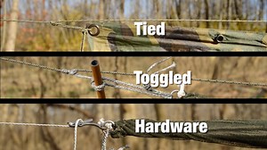 3 Tarp Ridgelines: Tied, Toggled & Hardware - The Cargo Cult Café