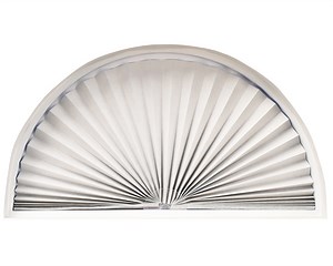 Redi Shade No Tools Original Arch Light Blocking Pleated Fabric Shade White, 72” W x 36” L