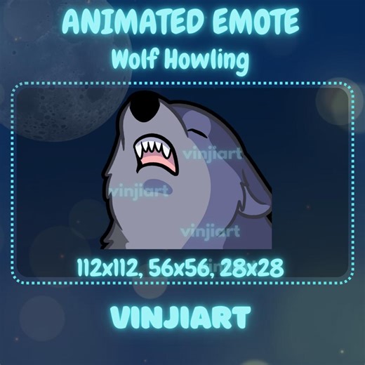 Wolf Howling Animated Emote for Twitch, Discord, Youtube (digital Download) - Etsy