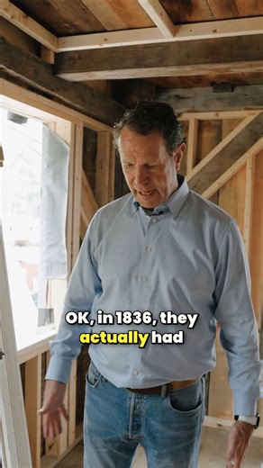 2.4K views · 21 reactions | @hullmillwork_hullhomes explores the framing details from the original 1700's structure and the repairs the North Bennet Street students have undertaken. Jackson continues work on his own timber framing project. Both the entry and the first floor windows are installed. Finally, Brent uncovers hidden details on an original paneled wall on the second floor. | Build Show Network | Facebook