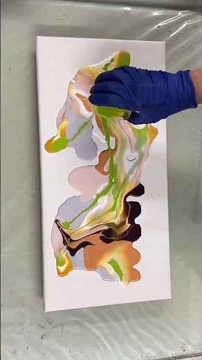 Acrylic Pour Painting with Floating Spheres | Abstract Fluid Art (No Silicone) with Gold Spray Paint