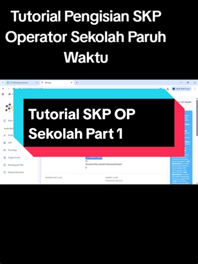 Tutorial Pengisian SKP untuk Operator Sekolah Paruh Waktu
