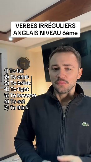 Vous connaissez vos verbes irréguliers niveau 6ème en #anglais Donnez-moi votre note ! | Julien Apprends l’anglais